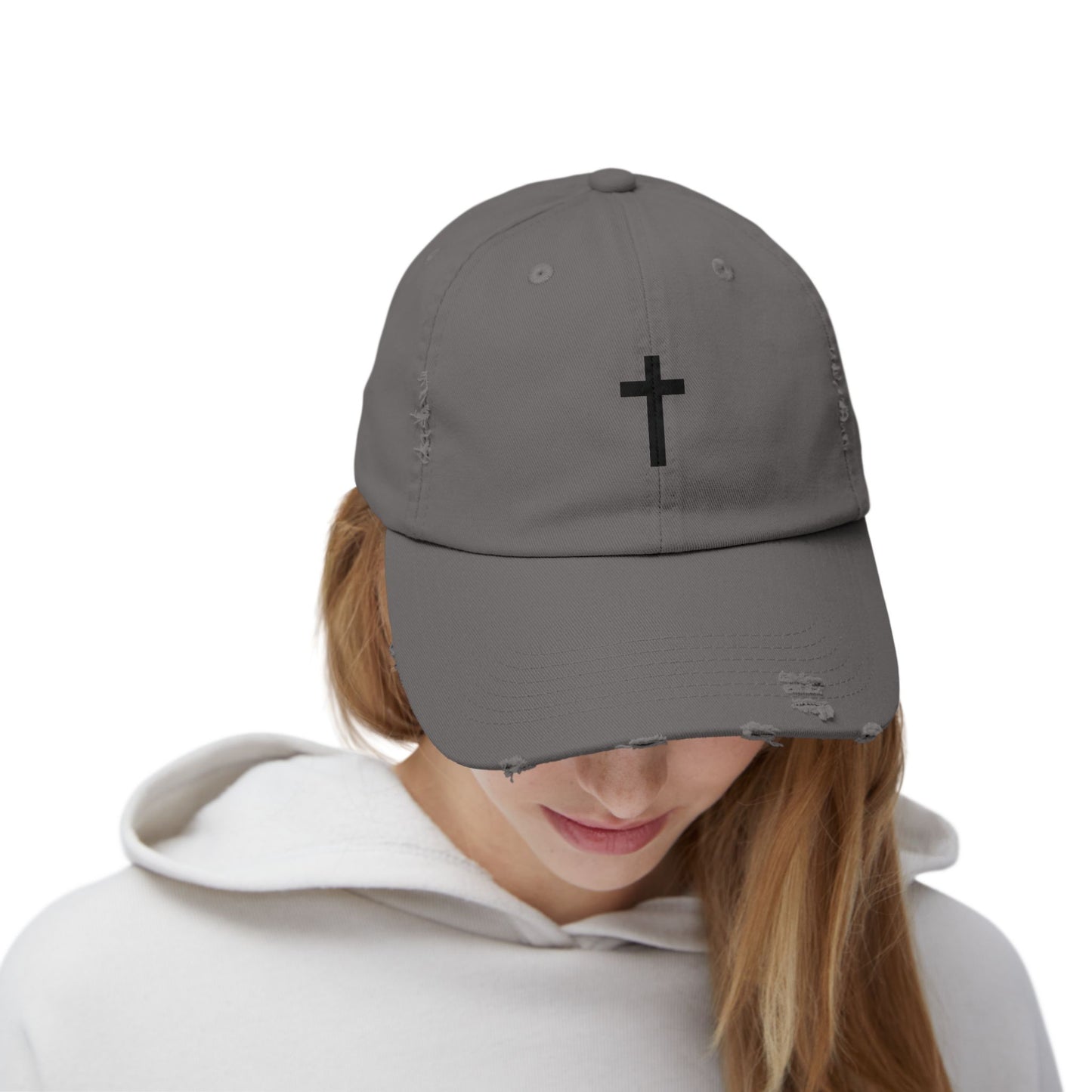 Distressed Cross Cap