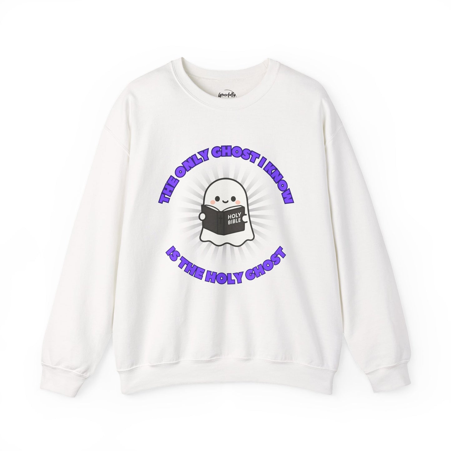 Holy Ghost Ghostly Humor Crewneck Sweatshirt - Fun Halloween Gift