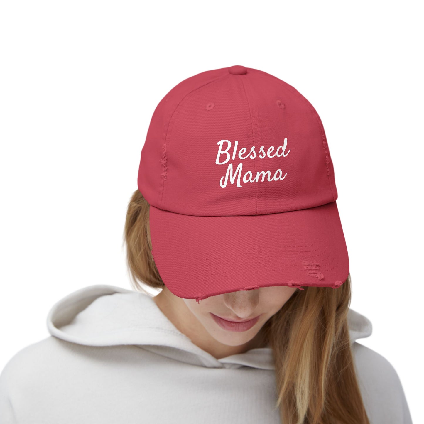 Distressed Cap - Blessed Mama Hat