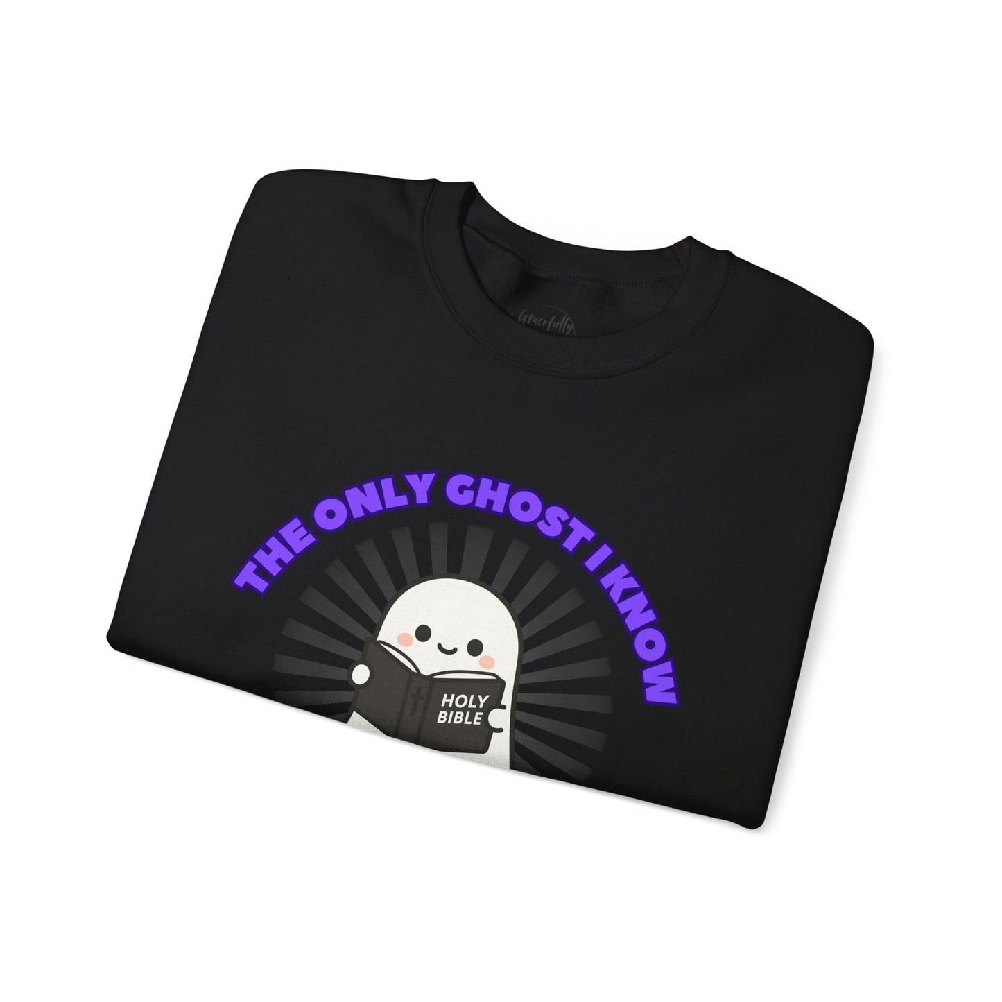 Holy Ghost Ghostly Humor Crewneck Sweatshirt - Fun Halloween Gift