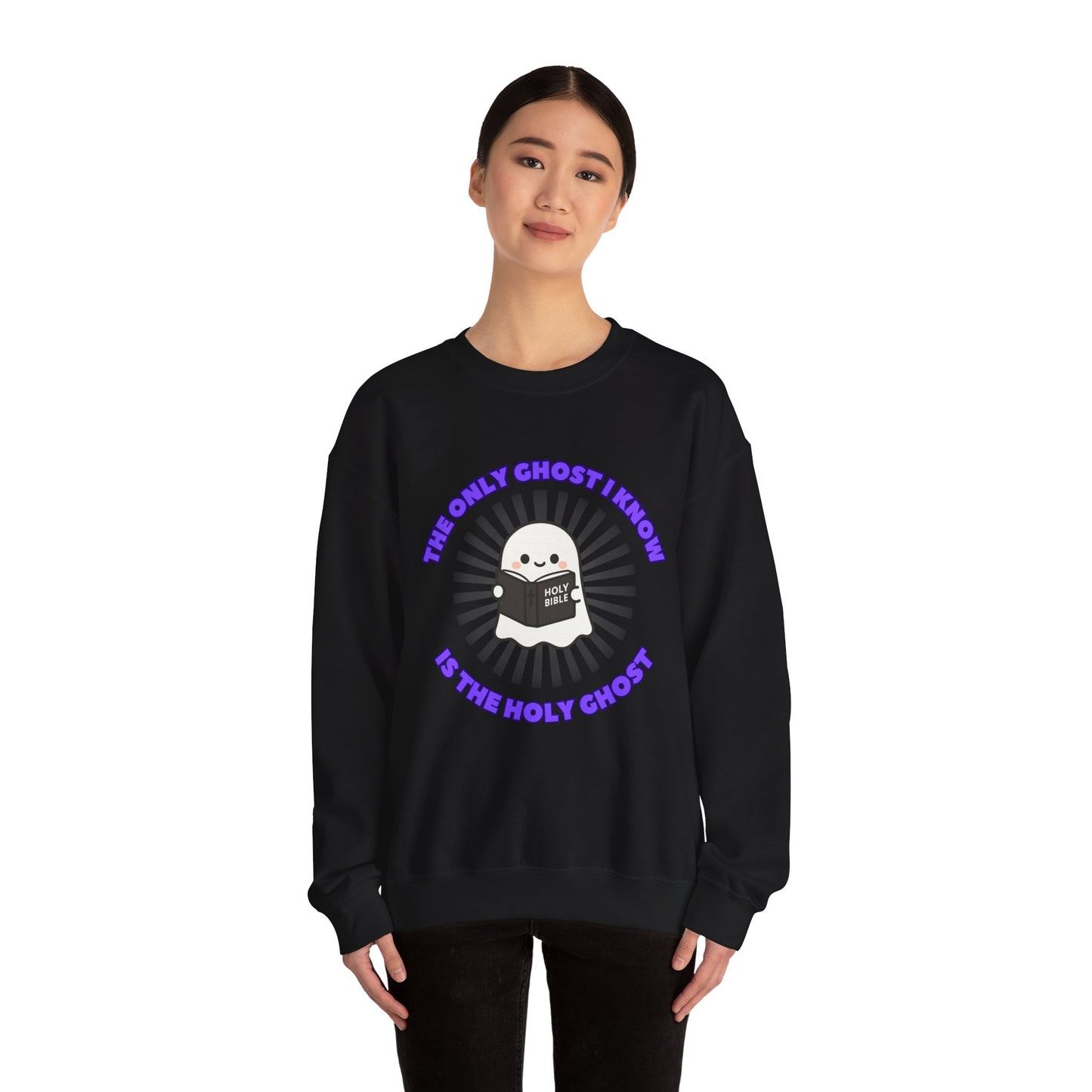 Holy Ghost Ghostly Humor Crewneck Sweatshirt - Fun Halloween Gift
