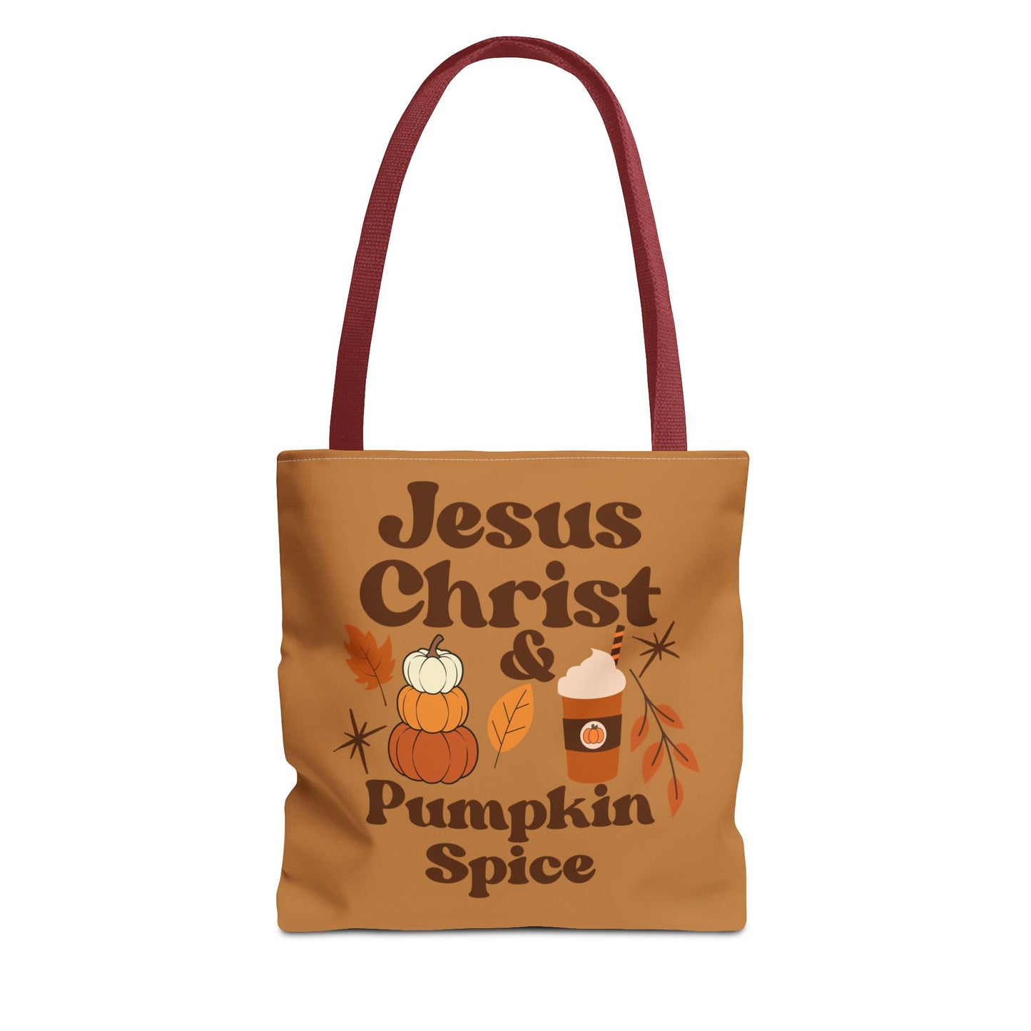 Jesus Christ & Pumpkin Spice Tote Bag