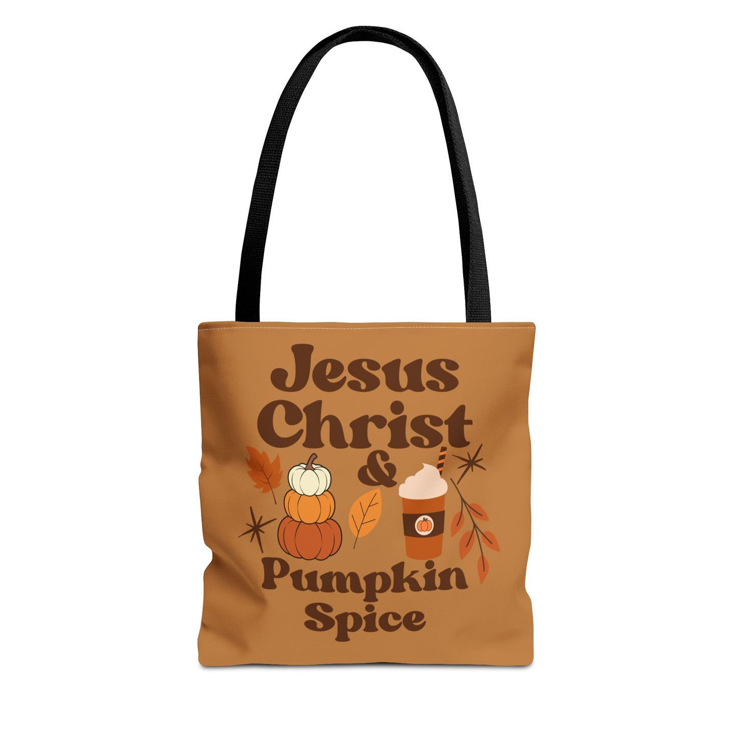 Jesus Christ & Pumpkin Spice Tote Bag
