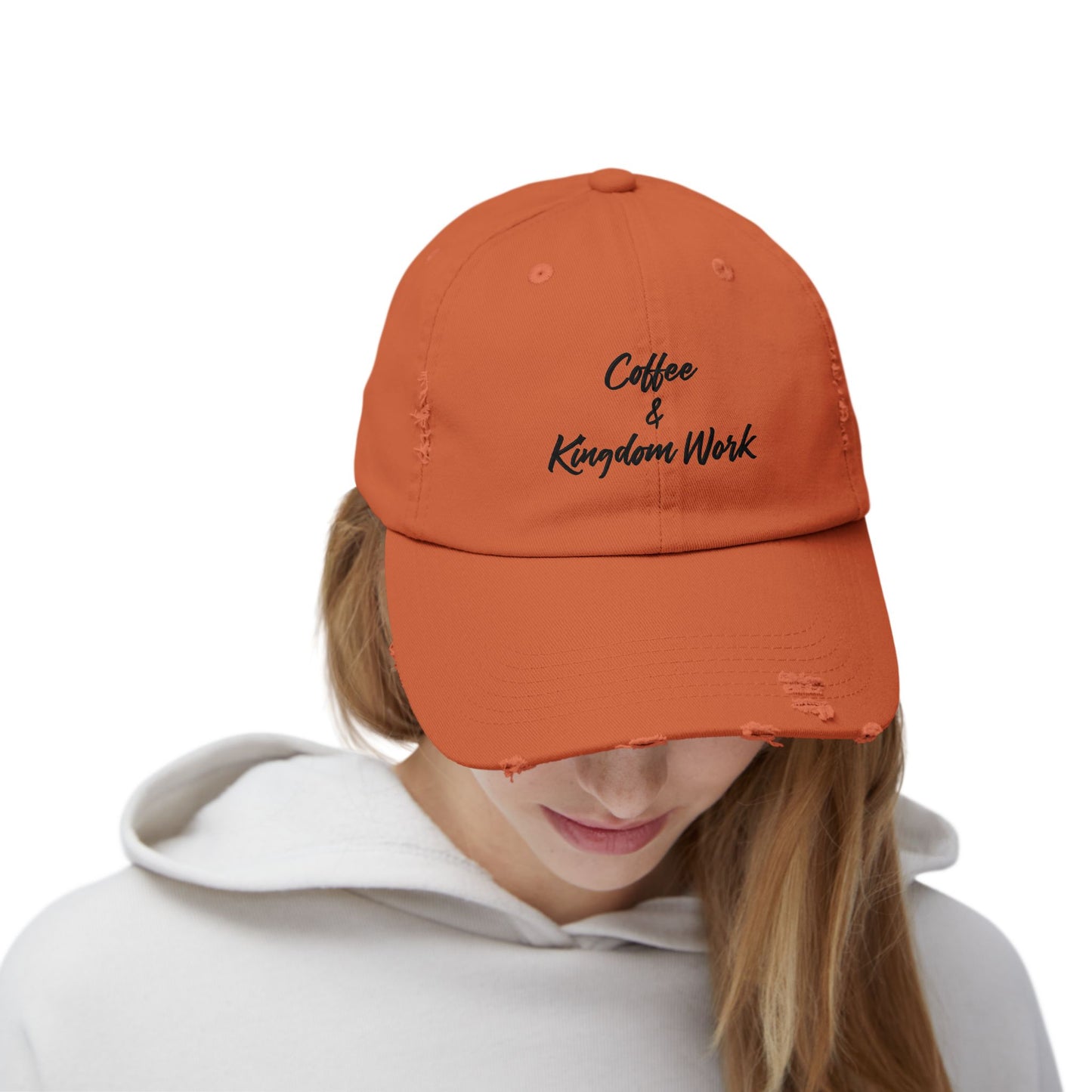 Distressed Cap - Coffee and Kingdom Work Hat