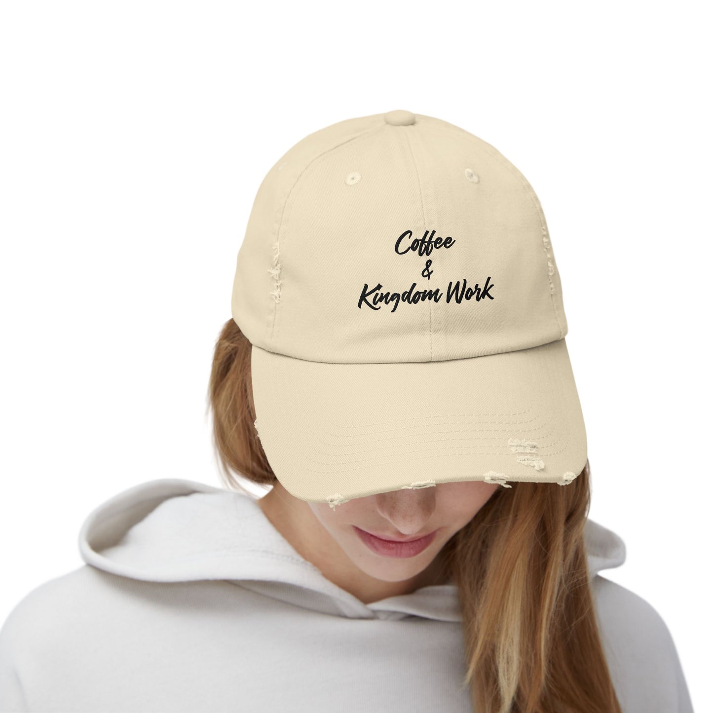 Distressed Cap - Coffee and Kingdom Work Hat