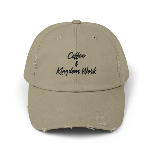 Distressed Cap - Coffee and Kingdom Work Hat