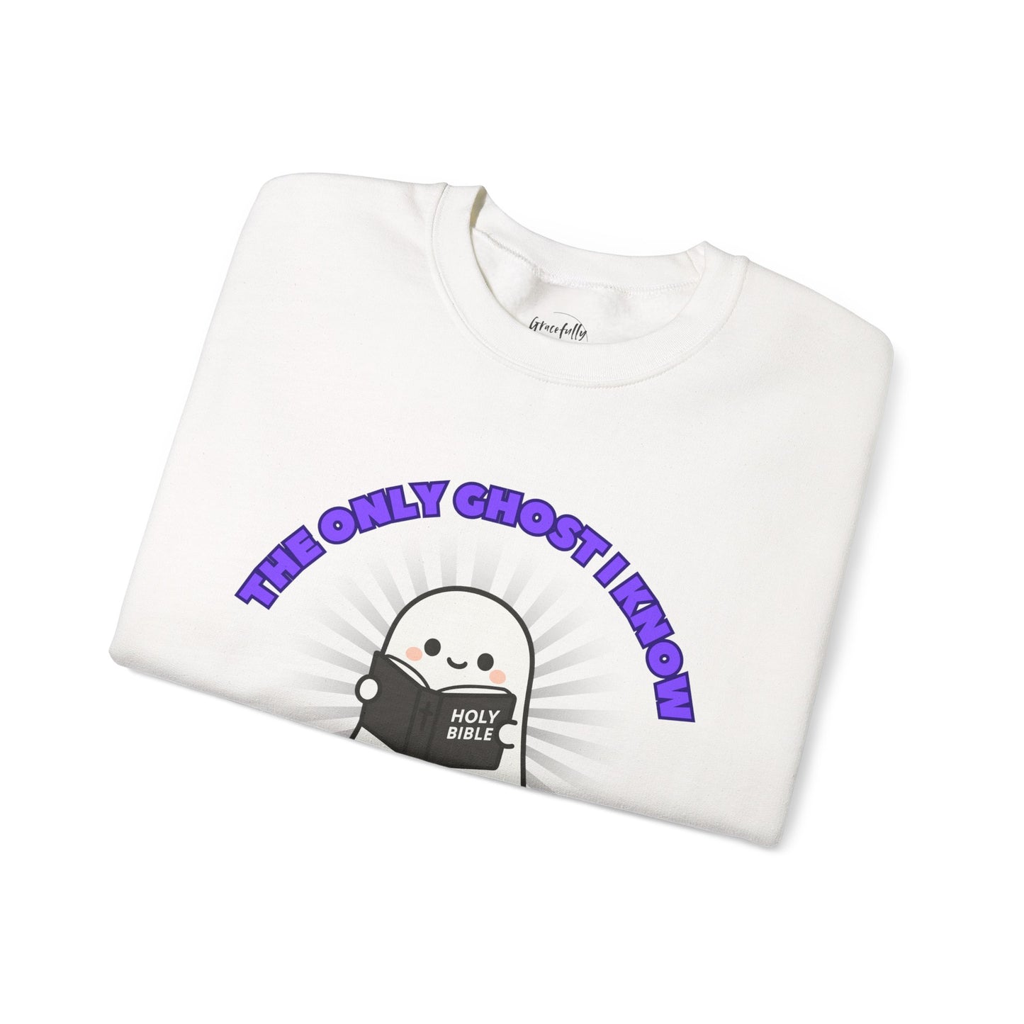 Holy Ghost Ghostly Humor Crewneck Sweatshirt - Fun Halloween Gift