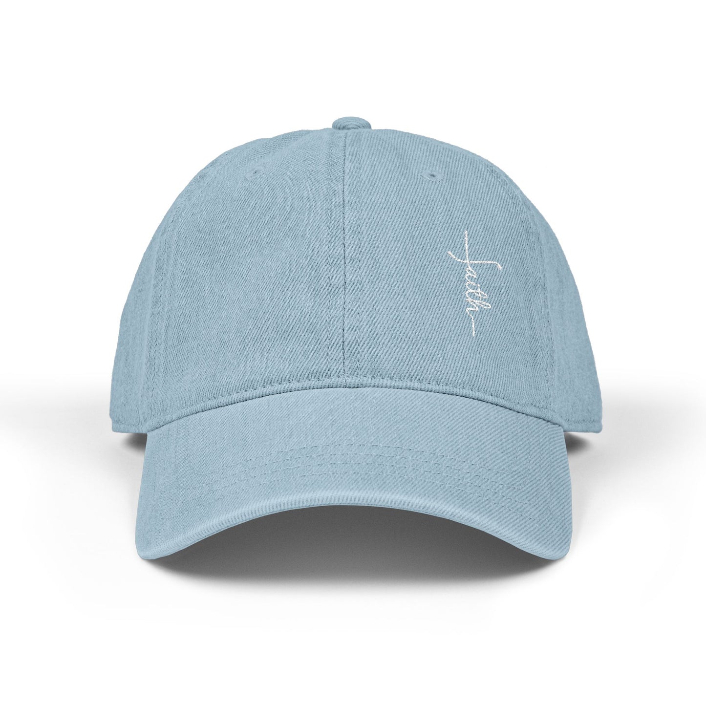 Embroidered Denim Hat - Faith Design