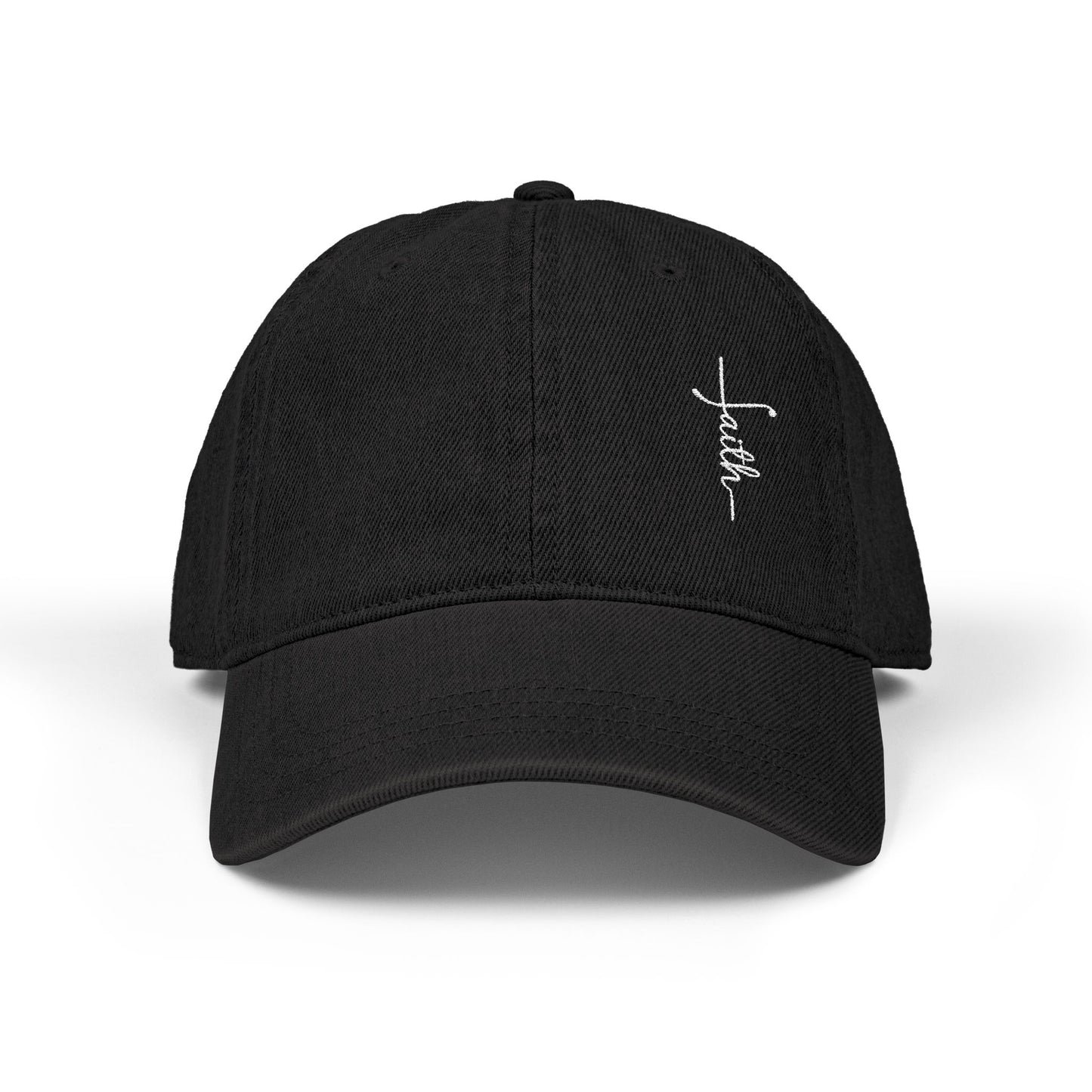 Embroidered Denim Hat - Faith Design