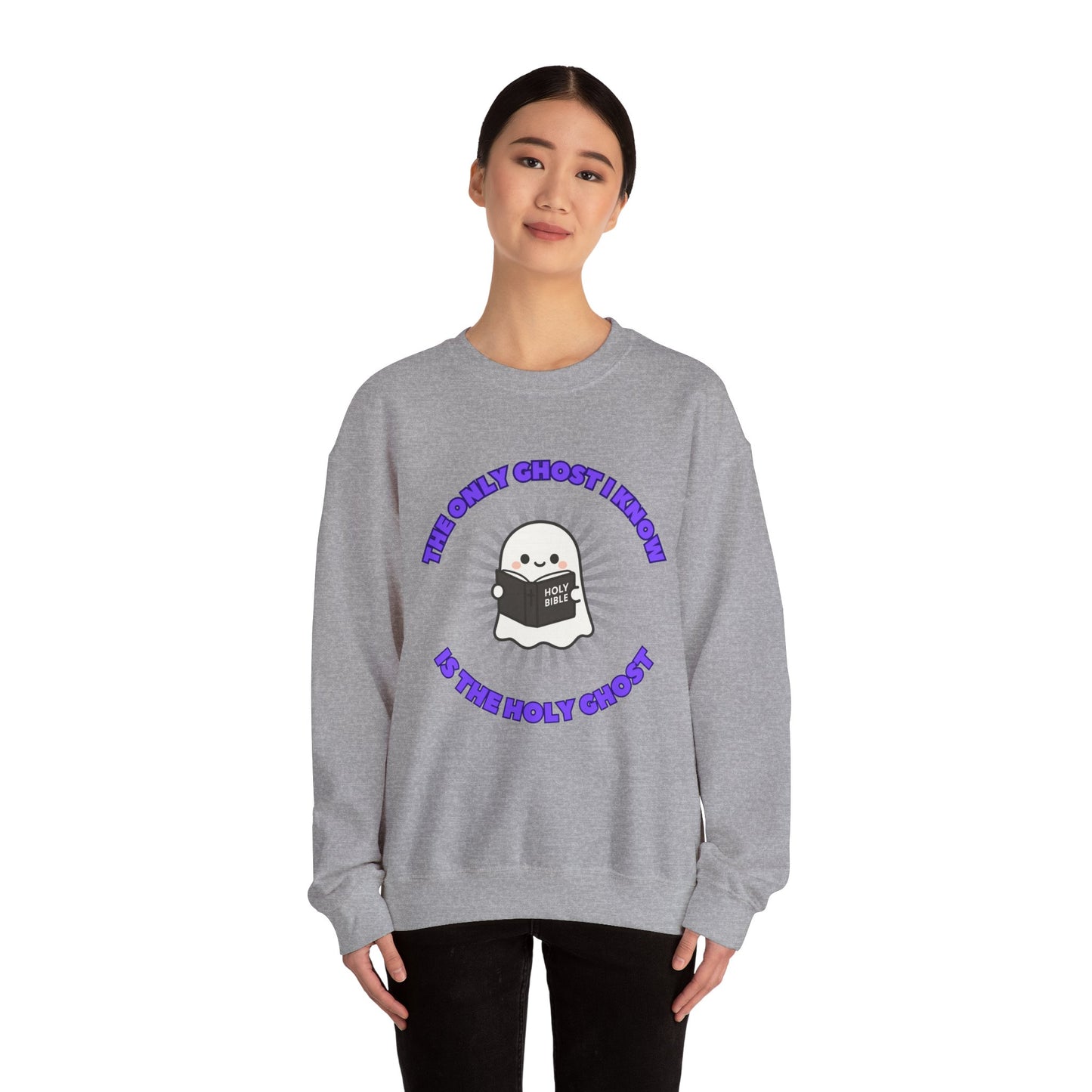 Holy Ghost Ghostly Humor Crewneck Sweatshirt - Fun Halloween Gift