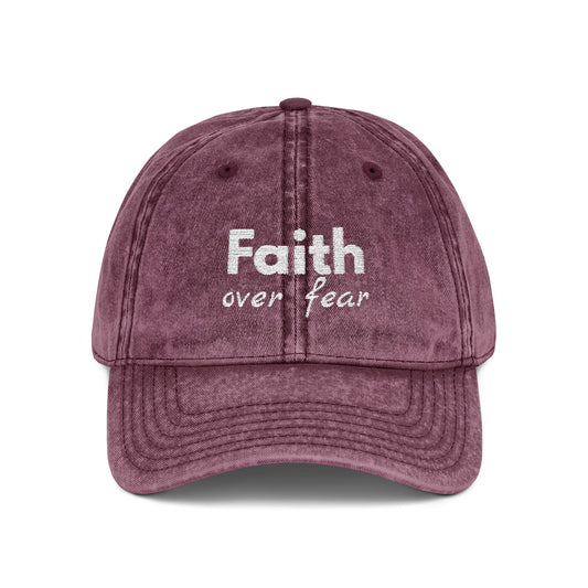 Embroidered Cap - Faith Over Fear