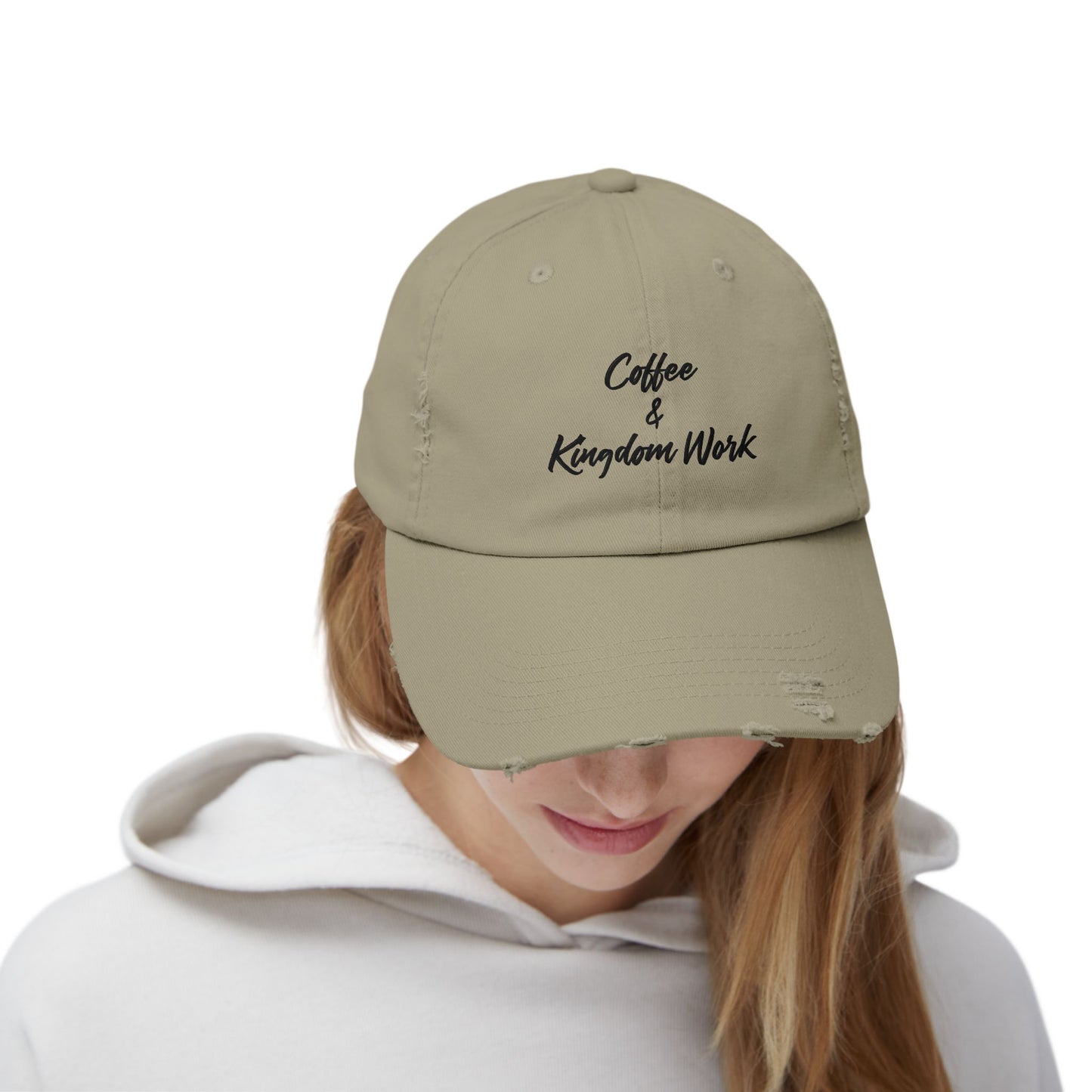 Distressed Cap - Coffee and Kingdom Work Hat